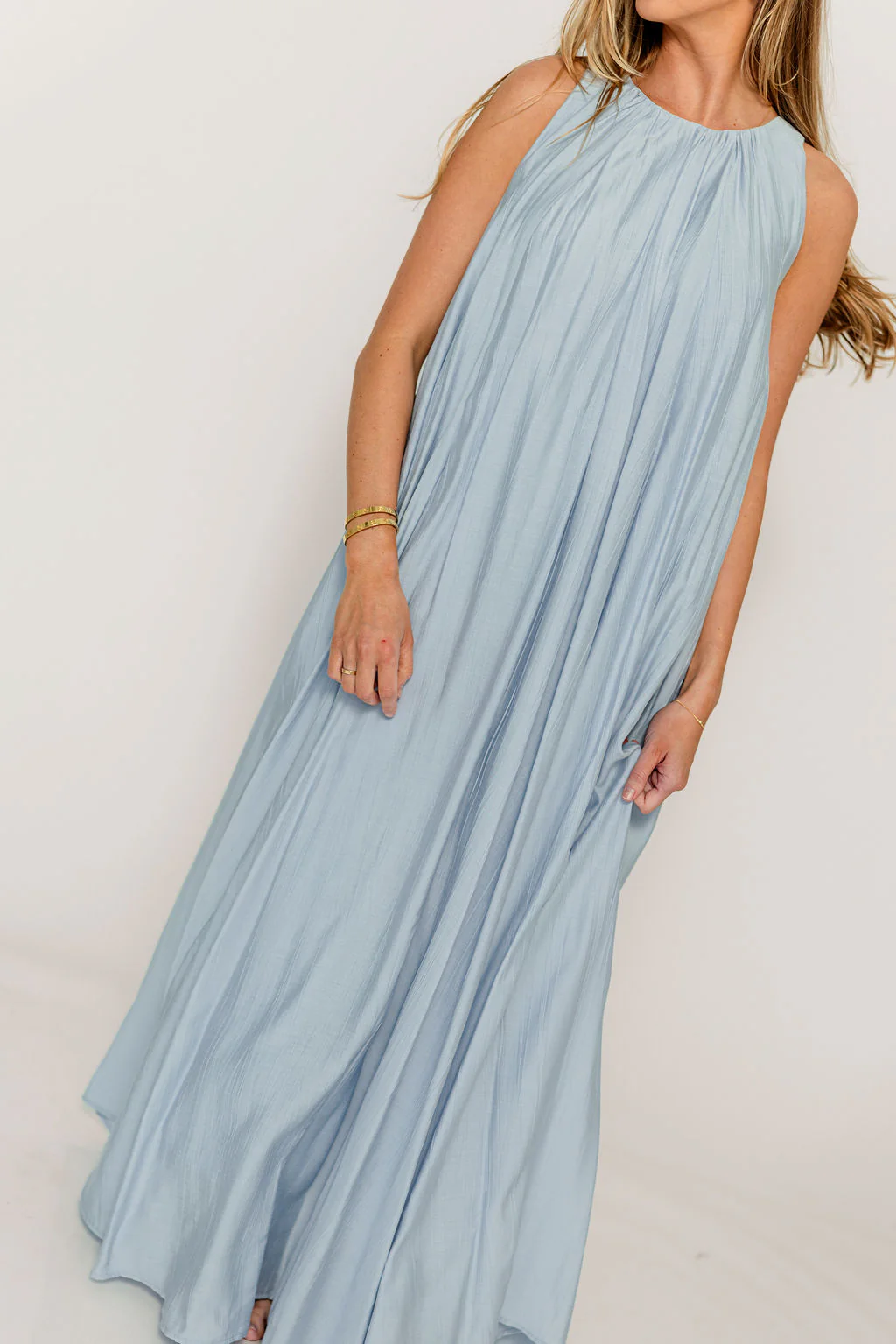 Becca Maxi Dress in Baby Blue - Bump Friendly - Image 4