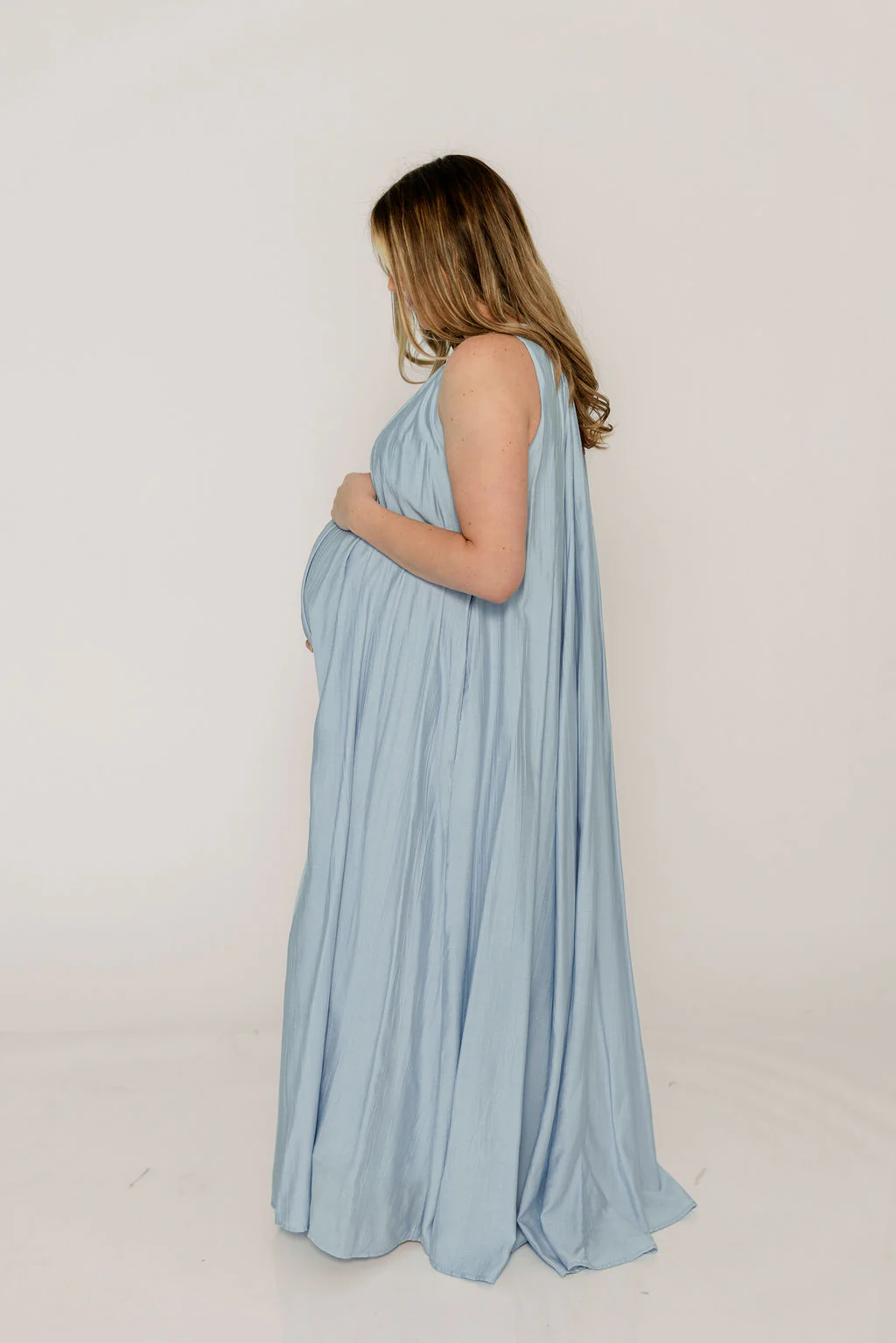 Becca Maxi Dress in Baby Blue - Bump Friendly - Image 9
