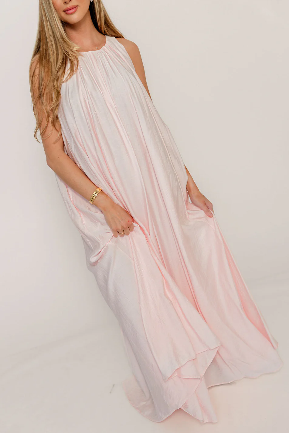 Becca Maxi Dress in Pale Pink - Bump Friendly - Image 7