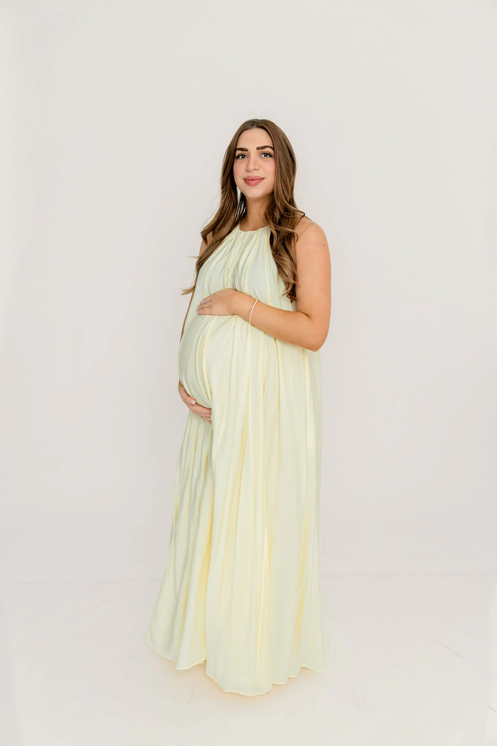 Becca Maxi Dress in Pale Yellow - Bump Friendly - Image 10