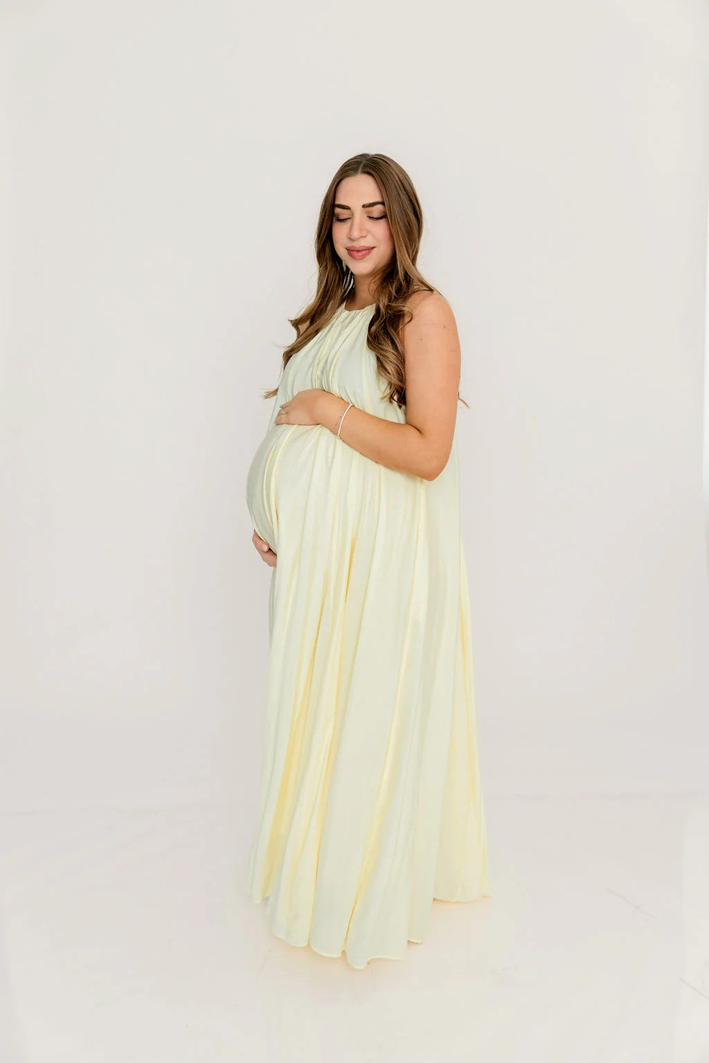 Becca Maxi Dress in Pale Yellow - Bump Friendly - Image 11