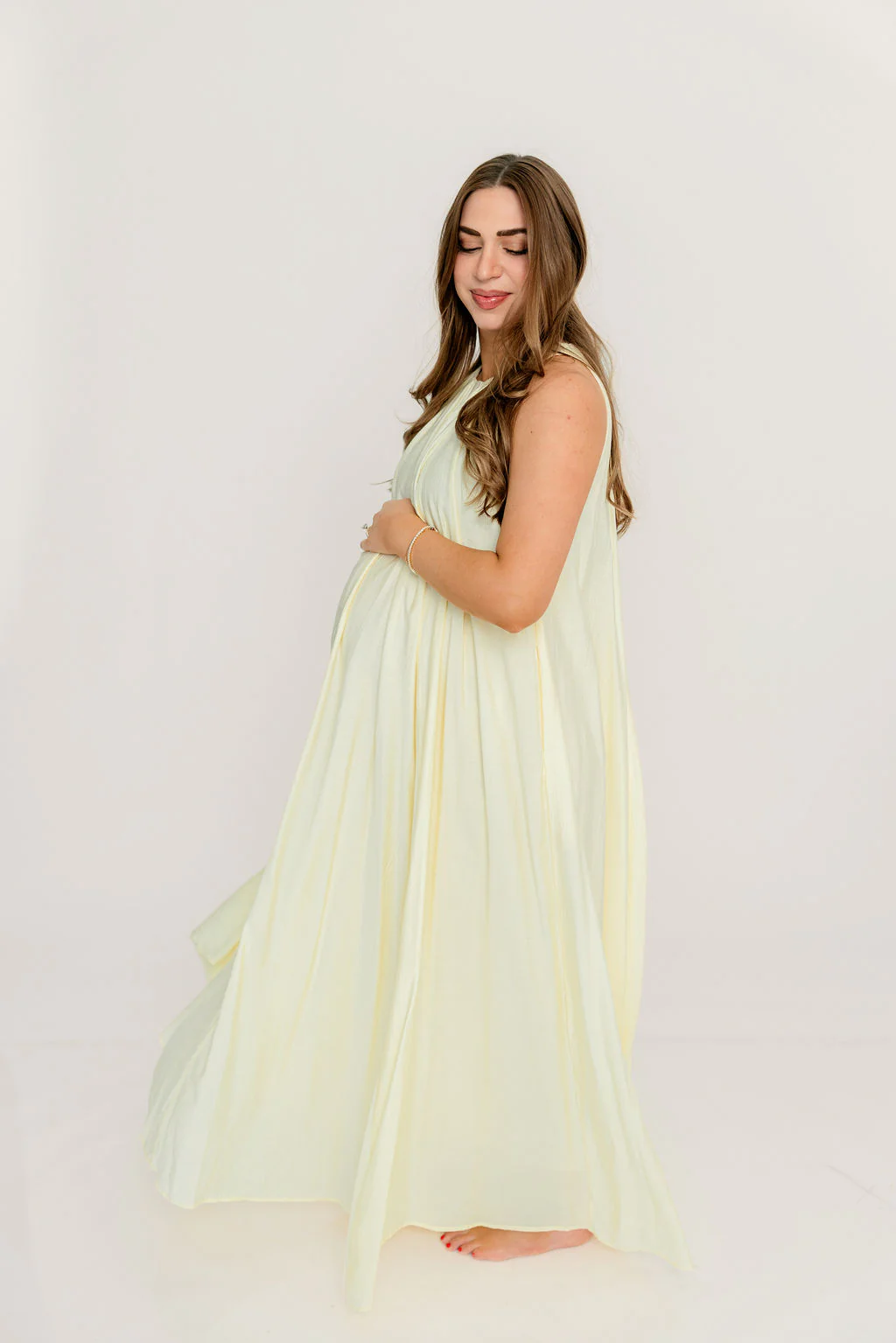 Becca Maxi Dress in Pale Yellow - Bump Friendly - Image 13