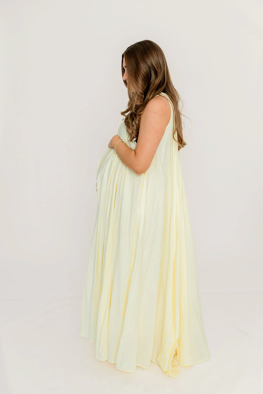 Becca Maxi Dress in Pale Yellow - Bump Friendly - Image 14