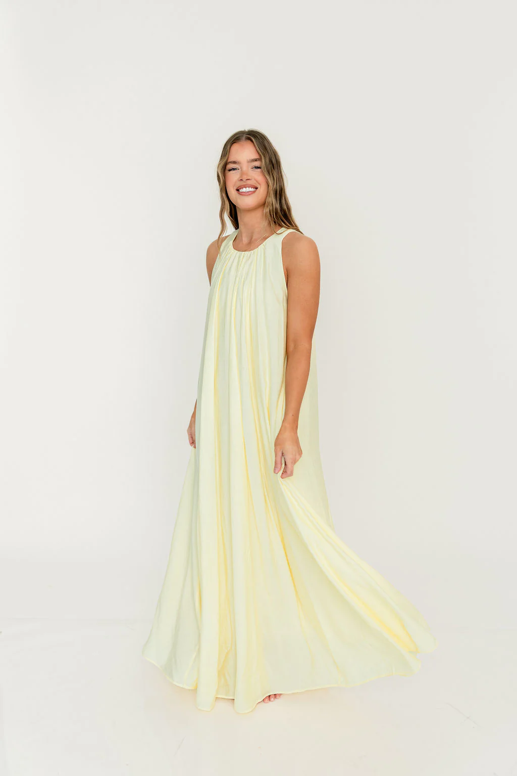 Becca Maxi Dress in Pale Yellow - Bump Friendly - Image 19