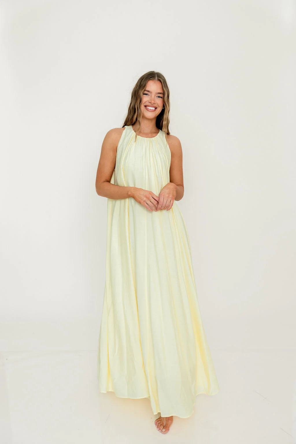 Becca Maxi Dress in Pale Yellow - Bump Friendly - Image 20