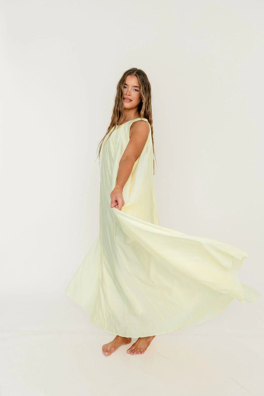Becca Maxi Dress in Pale Yellow - Bump Friendly - Image 23