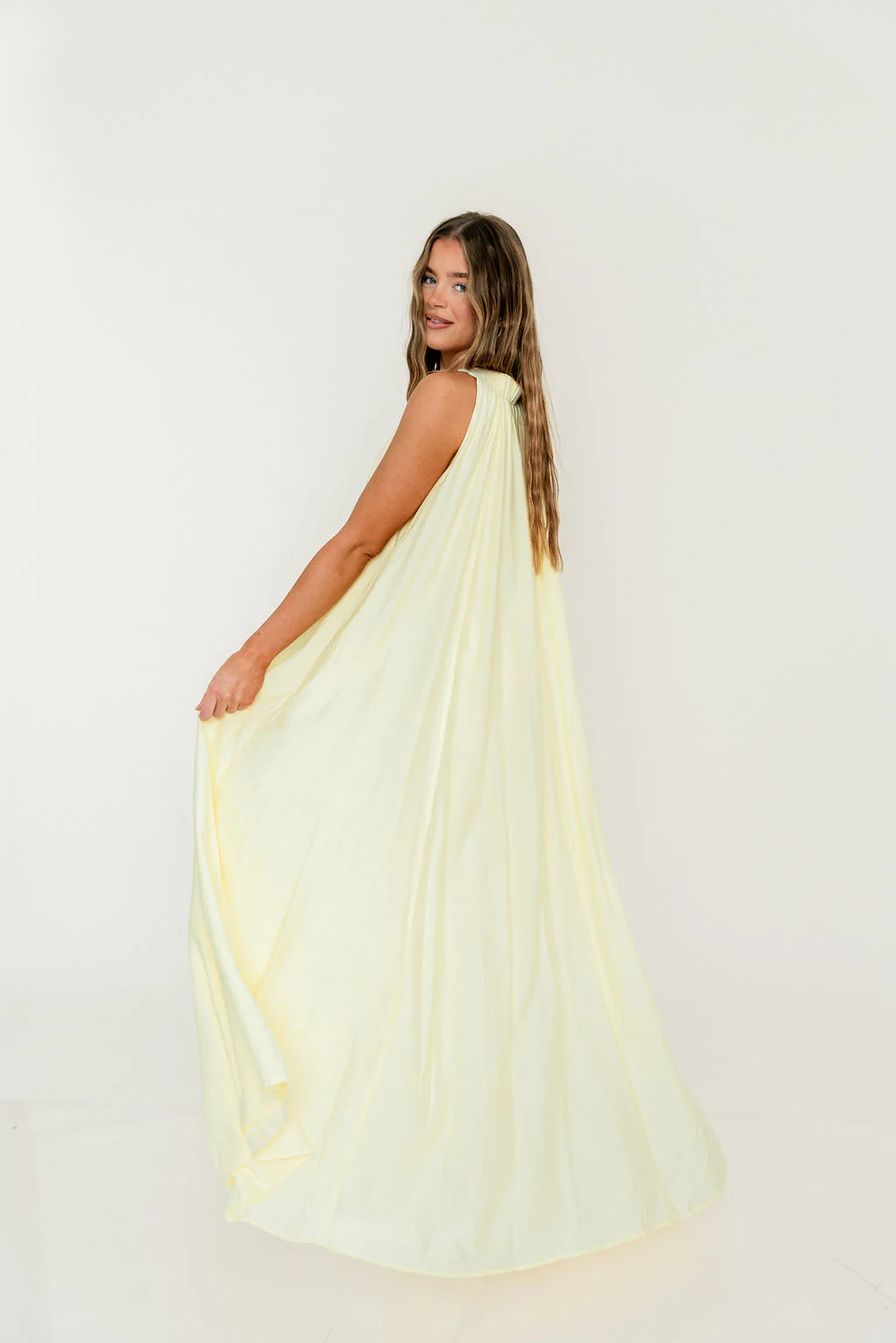 Becca Maxi Dress in Pale Yellow - Bump Friendly - Image 24