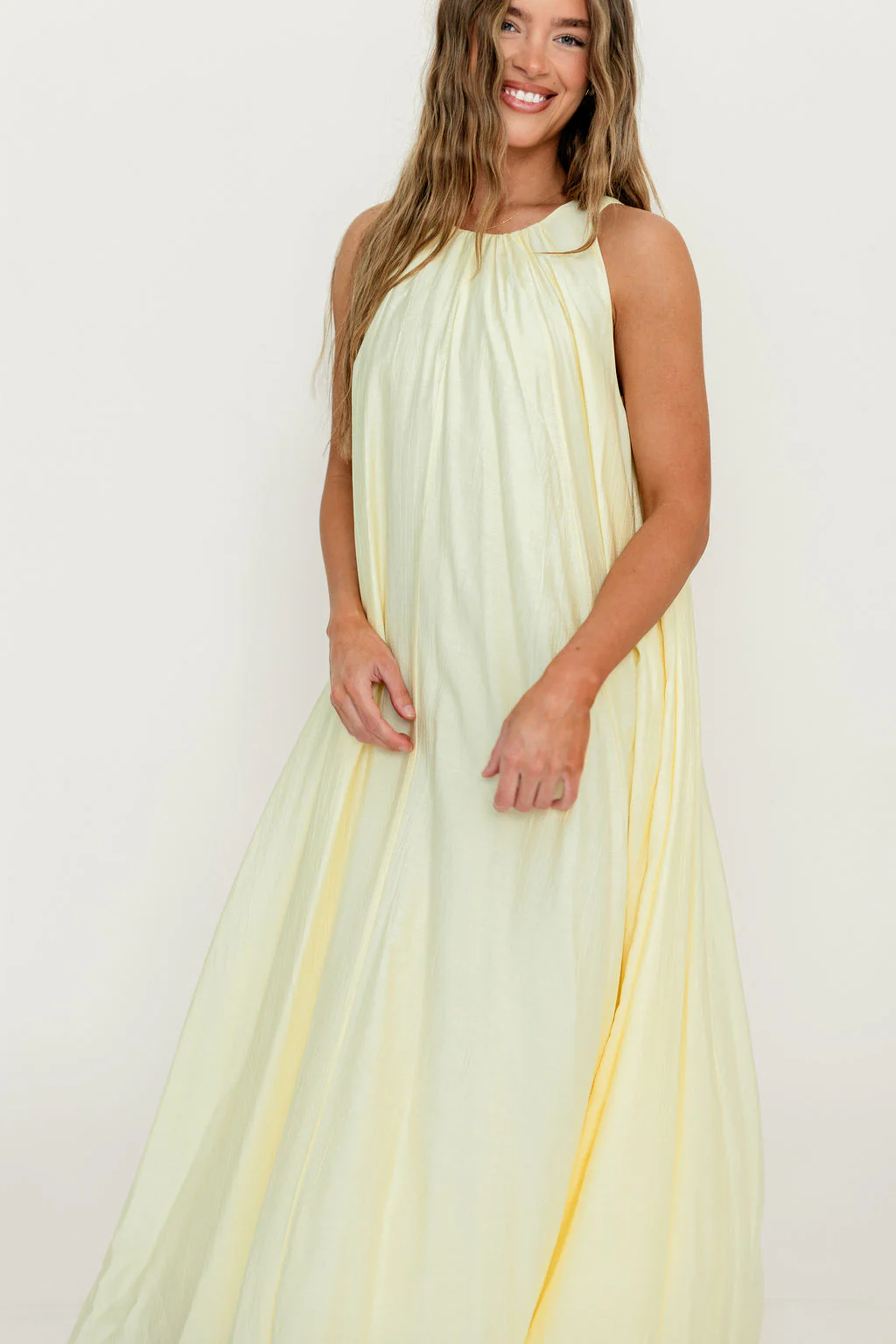 Becca Maxi Dress in Pale Yellow - Bump Friendly - Image 27