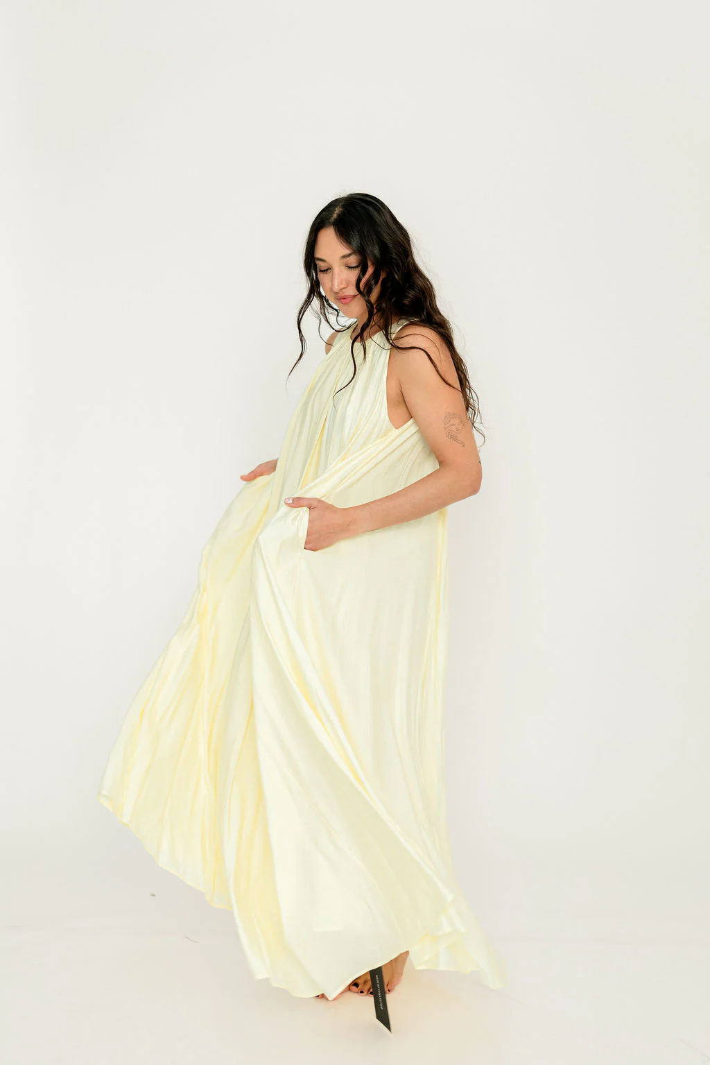 Becca Maxi Dress in Pale Yellow - Bump Friendly - Image 29