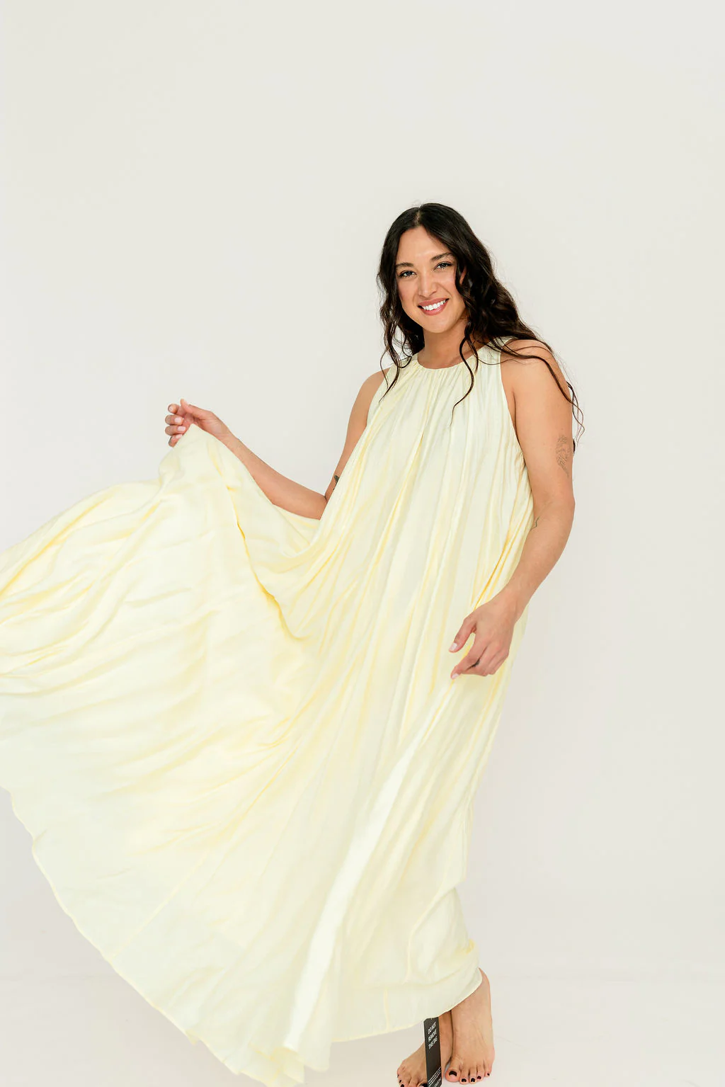 Becca Maxi Dress in Pale Yellow - Bump Friendly - Image 31