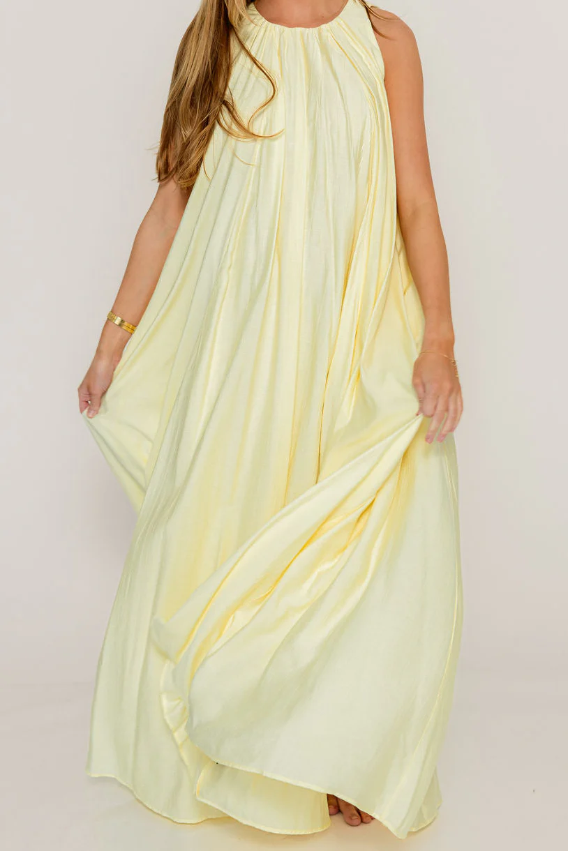 Becca Maxi Dress in Pale Yellow - Bump Friendly - Image 4