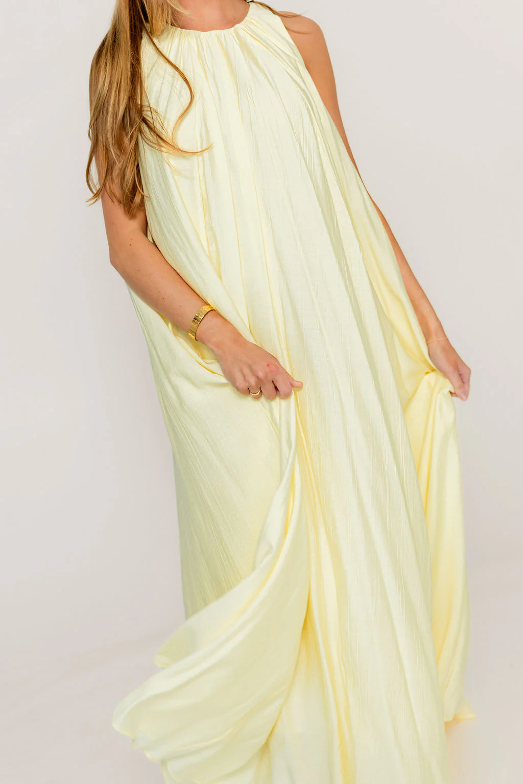 Becca Maxi Dress in Pale Yellow - Bump Friendly - Image 7