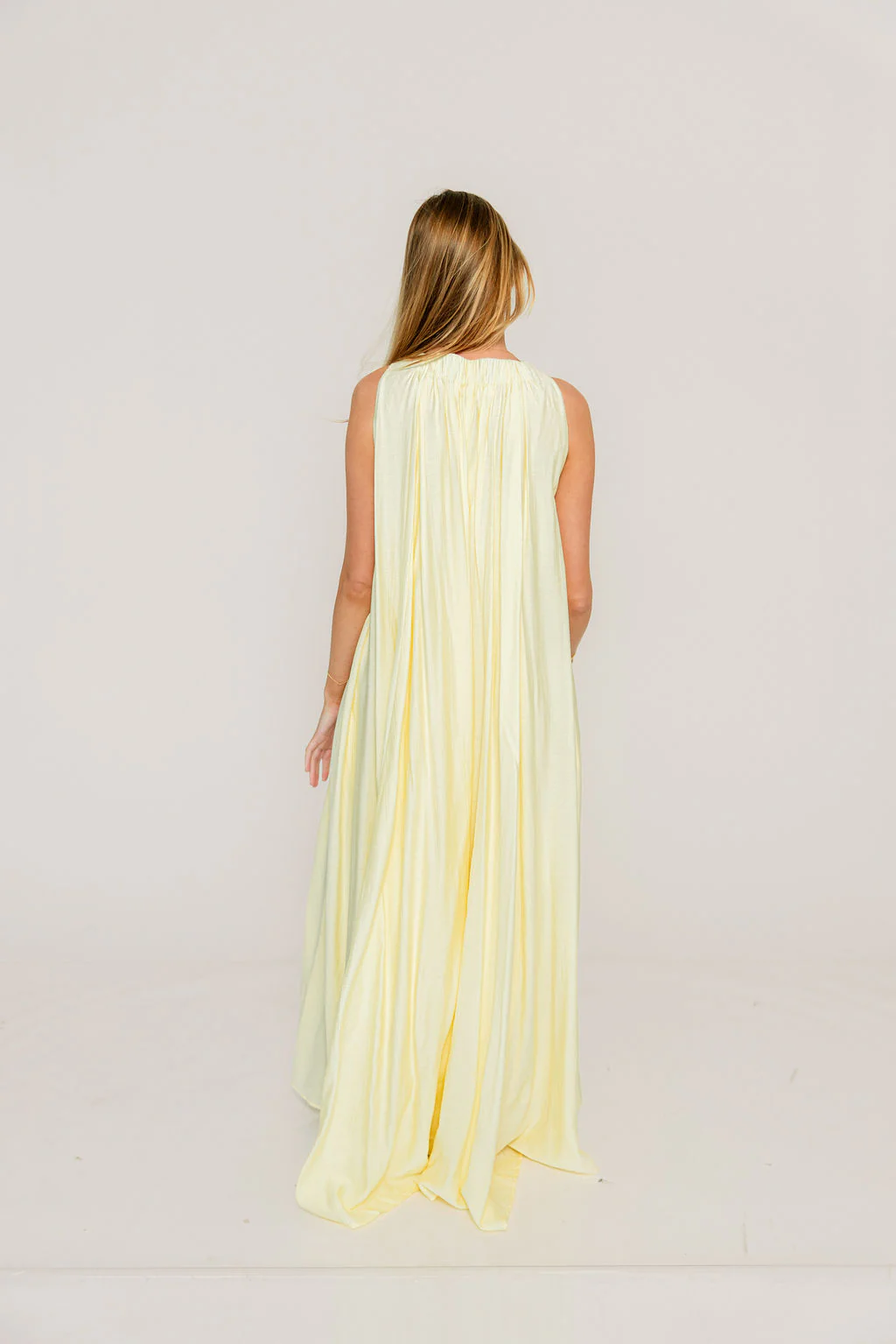 Becca Maxi Dress in Pale Yellow - Bump Friendly - Image 8
