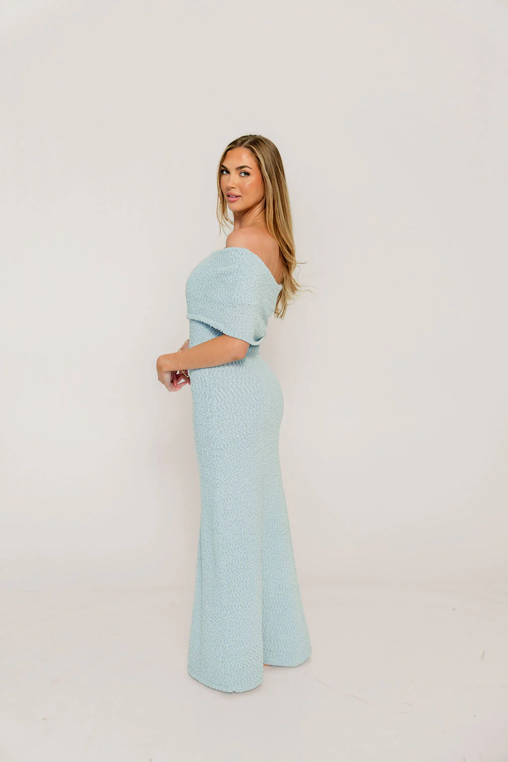 Brit Maxi Dress in Dusty Blue - Bump Friendly - Image 16