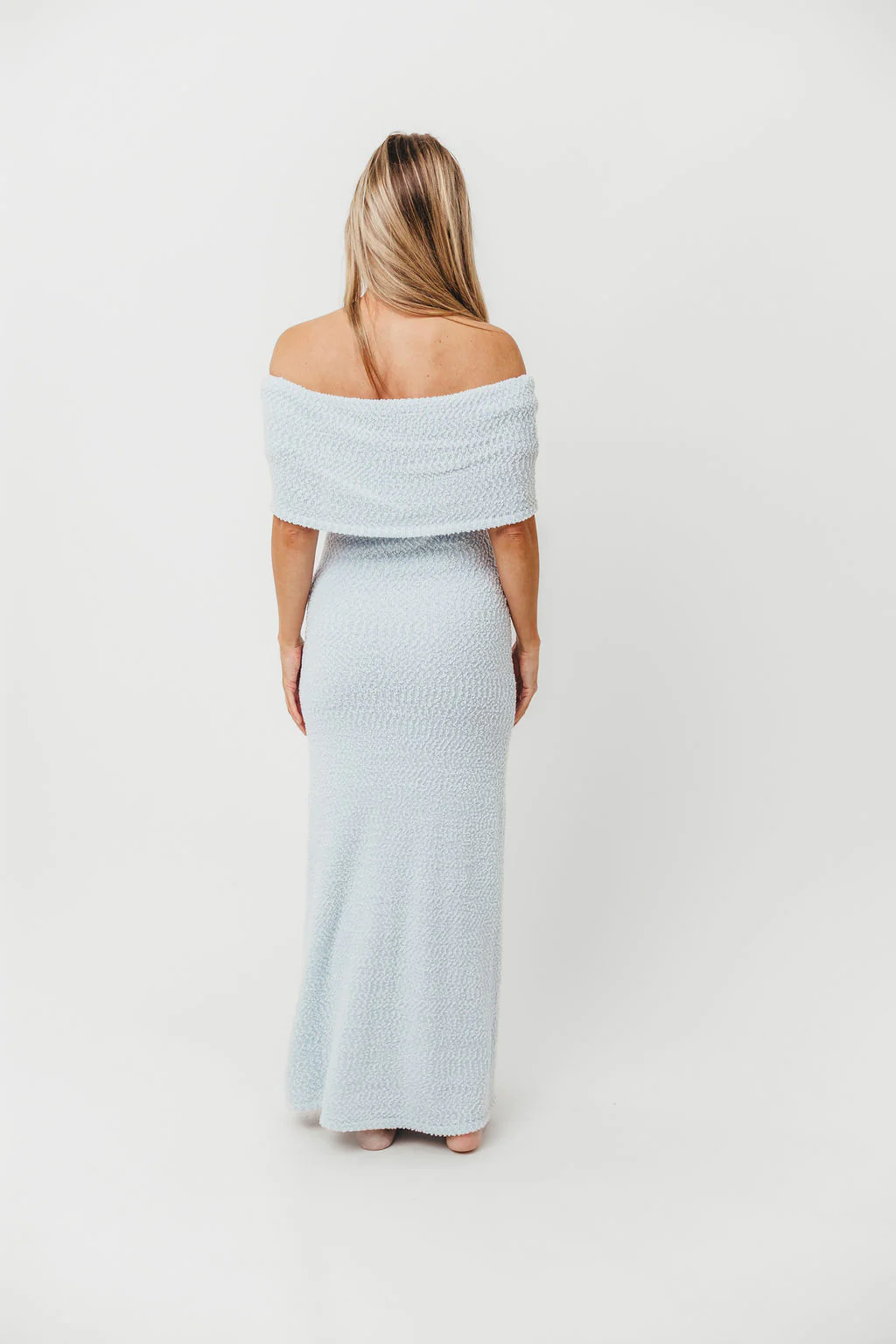 Brit Maxi Dress in Dusty Blue - Bump Friendly - Image 5