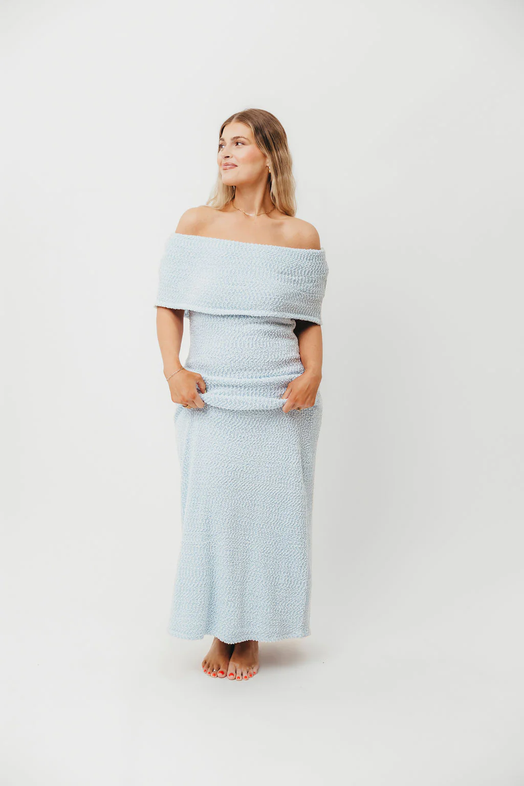 Brit Maxi Dress in Dusty Blue - Bump Friendly - Image 7