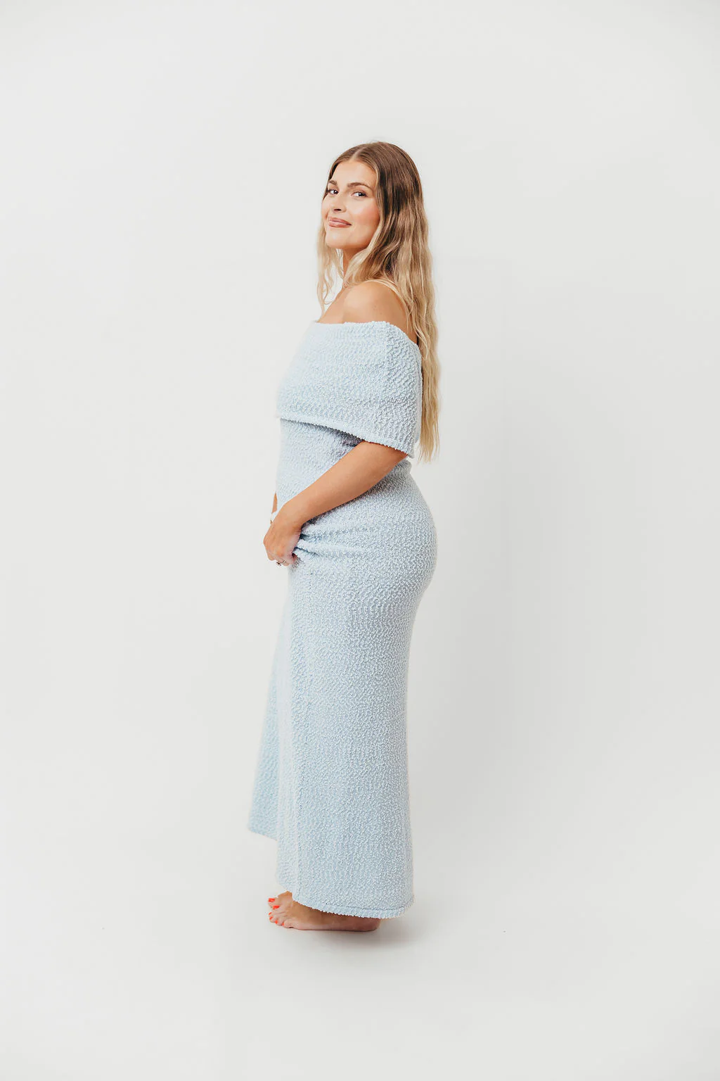 Brit Maxi Dress in Dusty Blue - Bump Friendly - Image 9