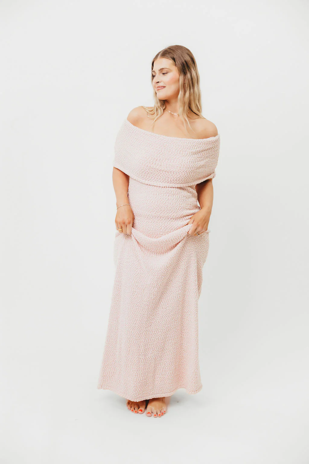 Brit Maxi Dress in Dusty Pink - Bump Friendly - Image 8