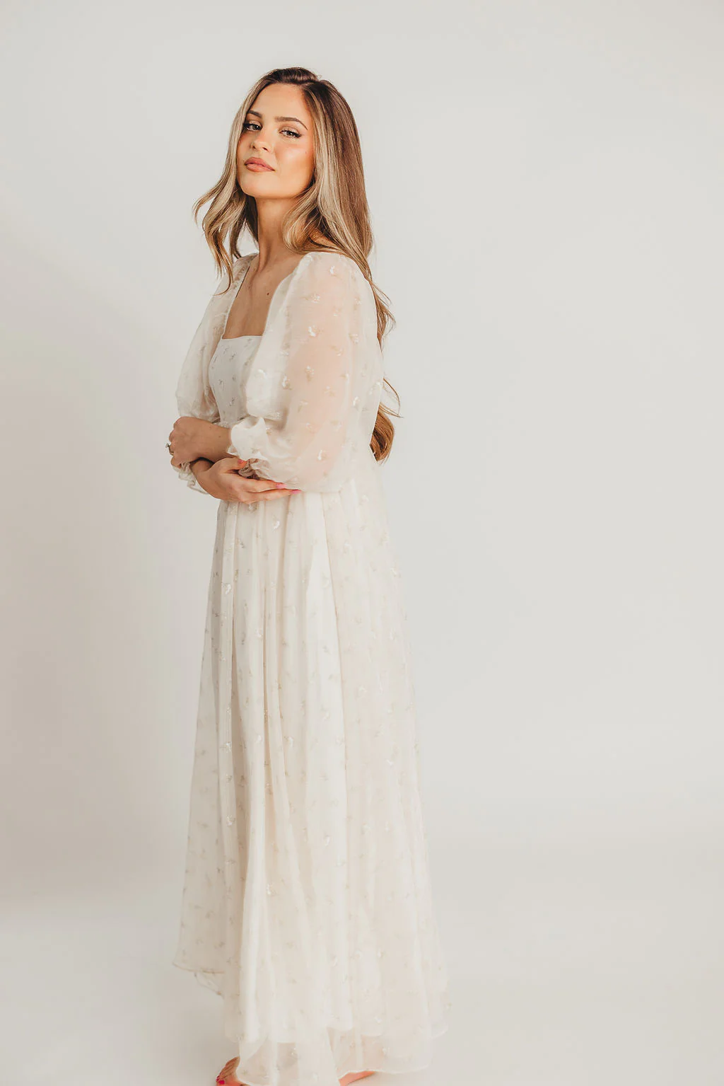 Mona Maxi Dress with Smocking in Butter Floral - Bump Friendly & Inclusive Sizing (S-3XL) - Image 10