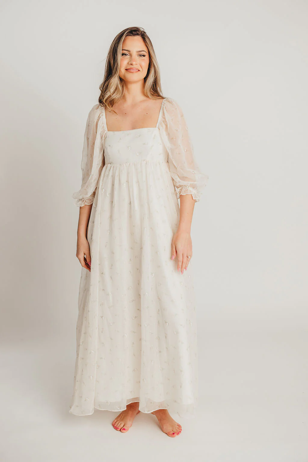 Mona Maxi Dress with Smocking in Butter Floral - Bump Friendly & Inclusive Sizing (S-3XL) - Image 16