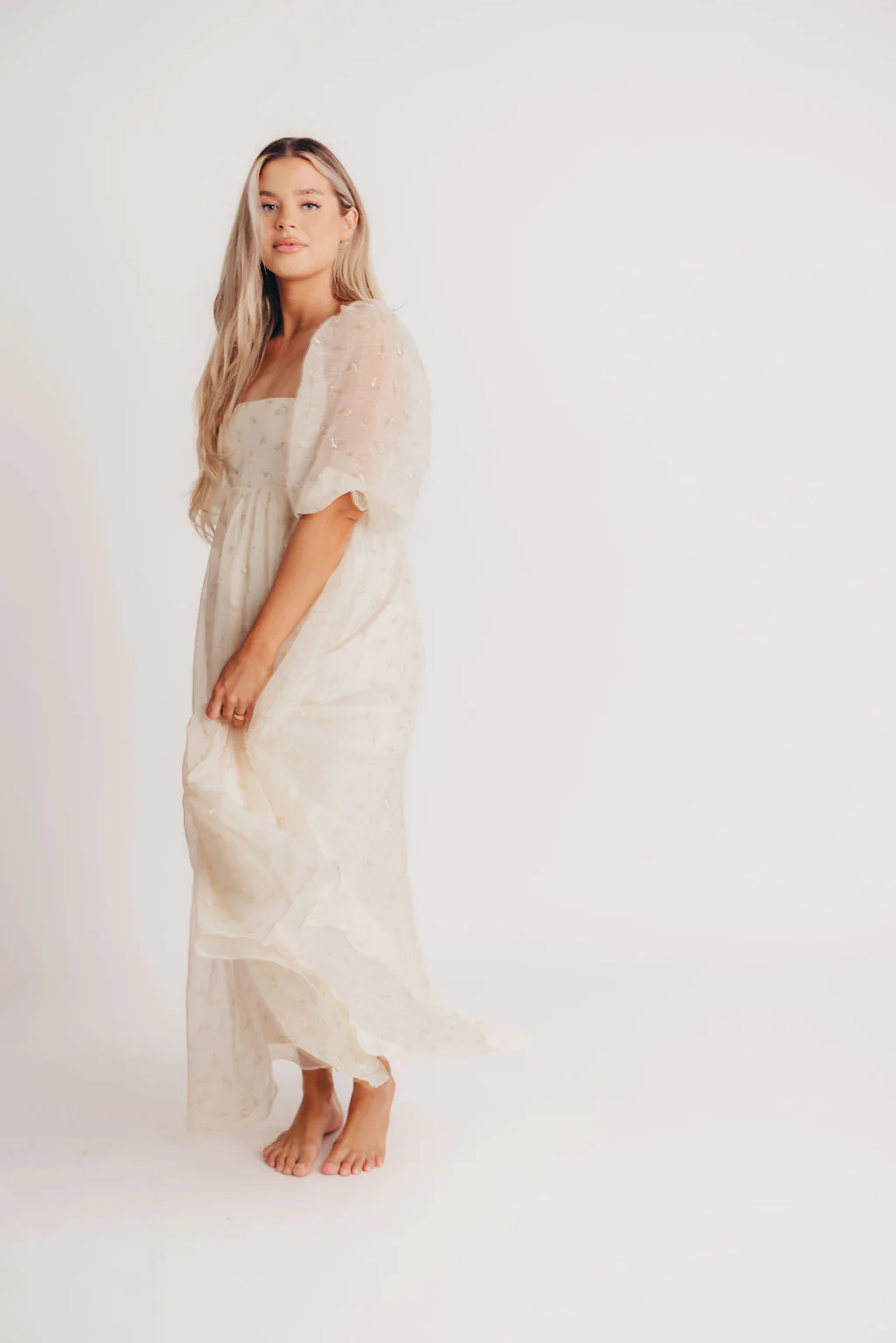 Mona Maxi Dress with Smocking in Butter Floral - Bump Friendly & Inclusive Sizing (S-3XL) - Image 17