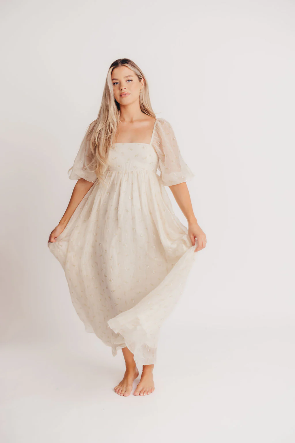 Mona Maxi Dress with Smocking in Butter Floral - Bump Friendly & Inclusive Sizing (S-3XL) - Image 18