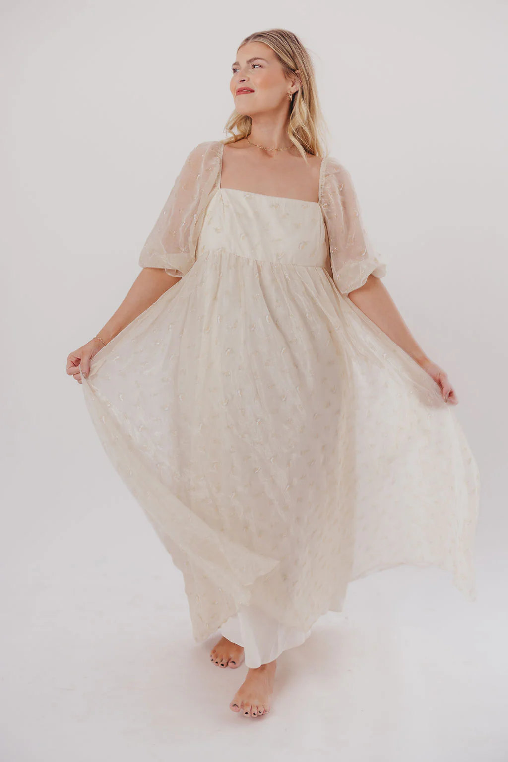 Mona Maxi Dress with Smocking in Butter Floral - Bump Friendly & Inclusive Sizing (S-3XL) - Image 28