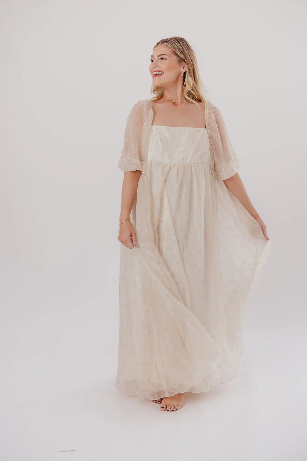 Mona Maxi Dress with Smocking in Butter Floral - Bump Friendly & Inclusive Sizing (S-3XL) - Image 30