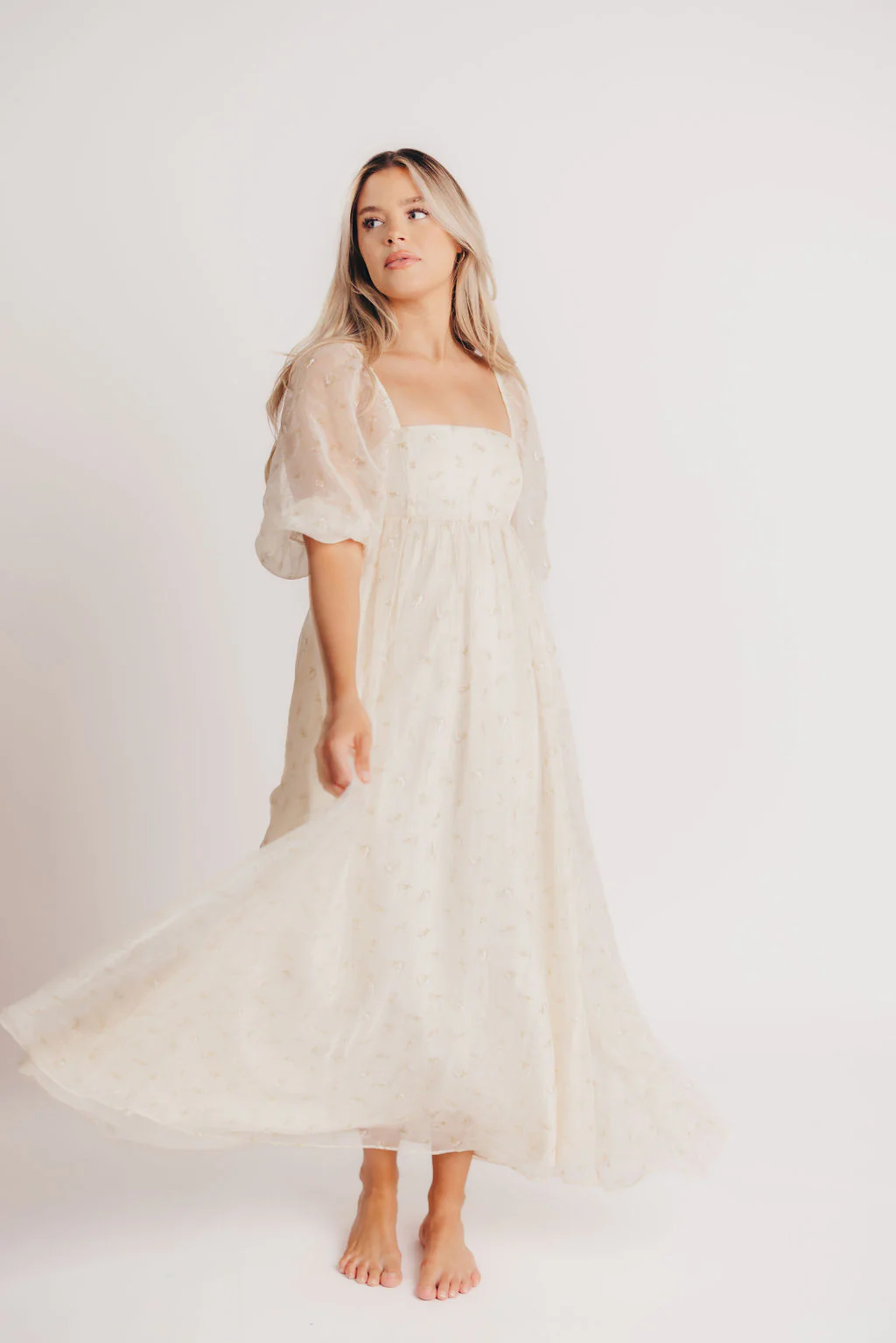 Mona Maxi Dress with Smocking in Butter Floral - Bump Friendly & Inclusive Sizing (S-3XL) - Image 4