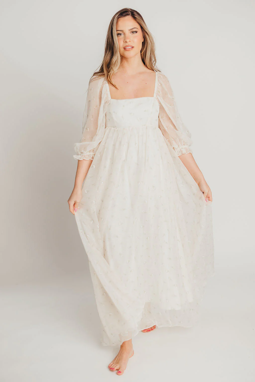 Mona Maxi Dress with Smocking in Butter Floral - Bump Friendly & Inclusive Sizing (S-3XL) - Image 5