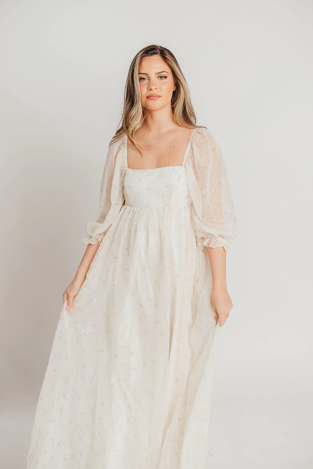 Mona Maxi Dress with Smocking in Butter Floral - Bump Friendly & Inclusive Sizing (S-3XL) - Image 7