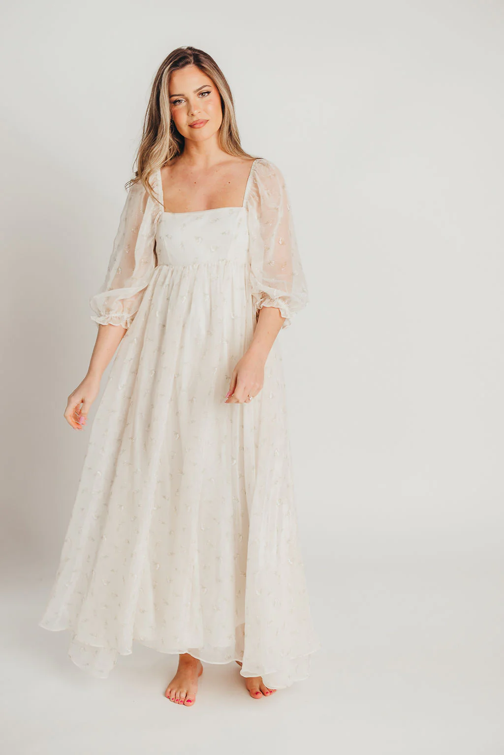 Mona Maxi Dress with Smocking in Butter Floral - Bump Friendly & Inclusive Sizing (S-3XL) - Image 8
