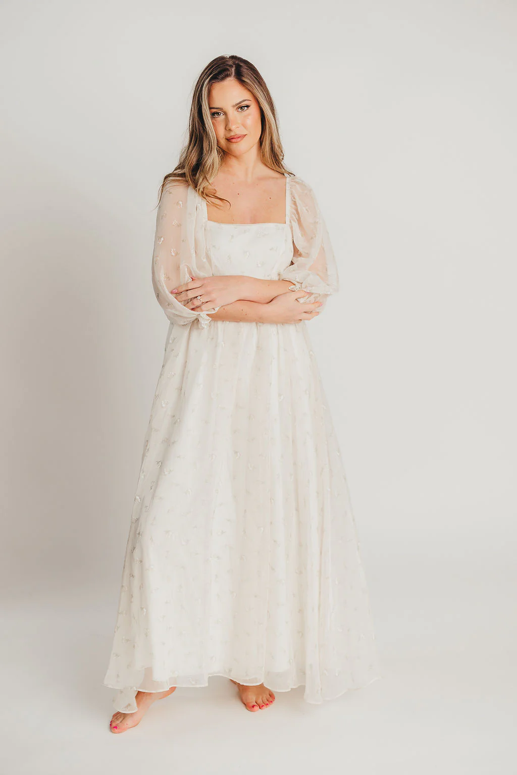 Mona Maxi Dress with Smocking in Butter Floral - Bump Friendly & Inclusive Sizing (S-3XL) - Image 9