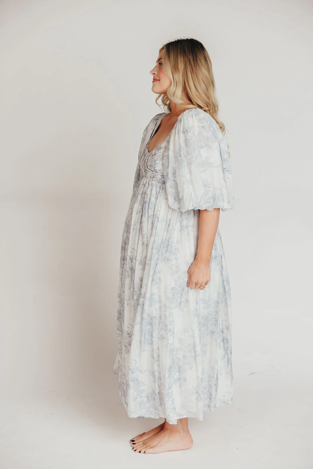 Harlow Maxi Dress in Light Blue Floral - Bump Friendly and Size Inclusive - Image 10