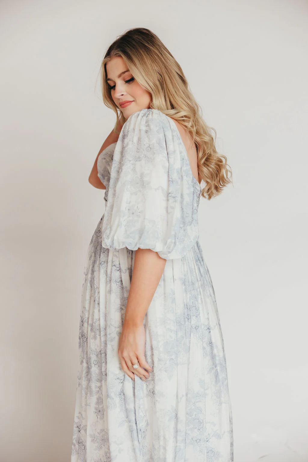 Harlow Maxi Dress in Light Blue Floral - Bump Friendly and Size Inclusive - Image 11
