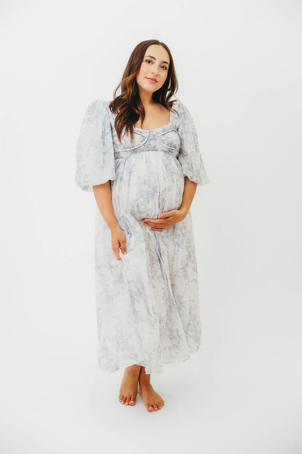 Harlow Maxi Dress in Light Blue Floral - Bump Friendly and Size Inclusive - Image 16