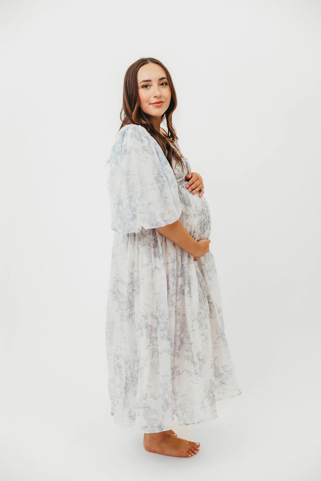 Harlow Maxi Dress in Light Blue Floral - Bump Friendly and Size Inclusive - Image 17