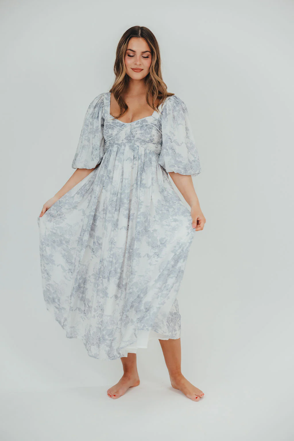 Harlow Maxi Dress in Light Blue Floral - Bump Friendly and Size Inclusive - Image 20