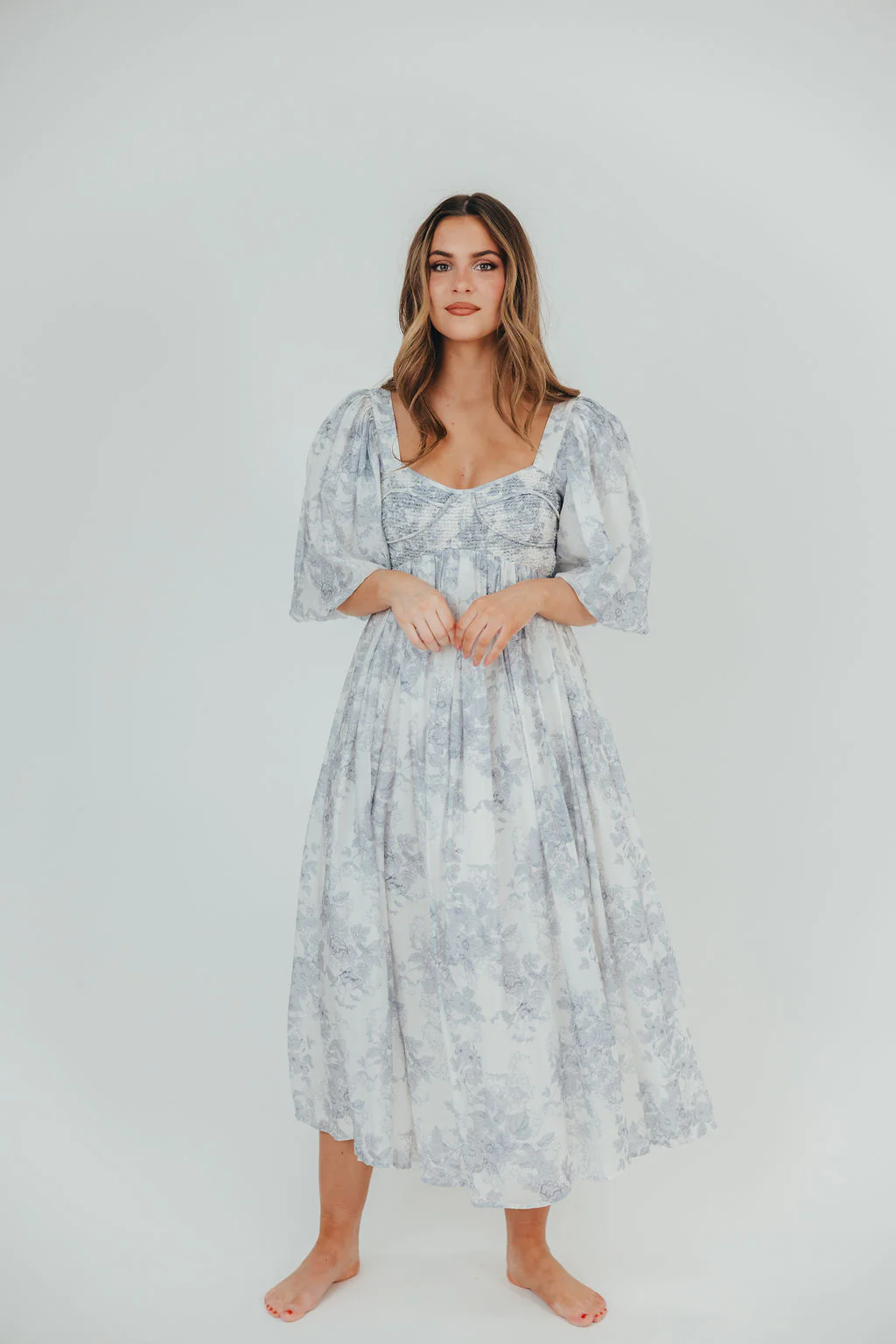 Harlow Maxi Dress in Light Blue Floral - Bump Friendly and Size Inclusive - Image 21