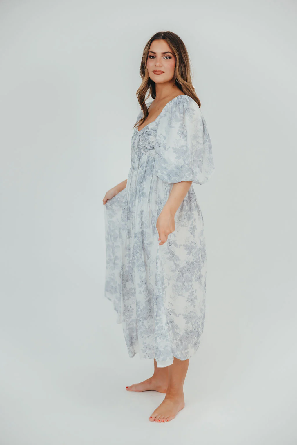 Harlow Maxi Dress in Light Blue Floral - Bump Friendly and Size Inclusive - Image 22