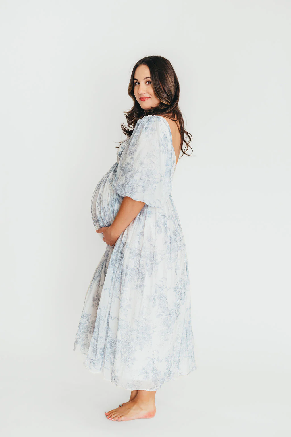 Harlow Maxi Dress in Light Blue Floral - Bump Friendly and Size Inclusive - Image 28