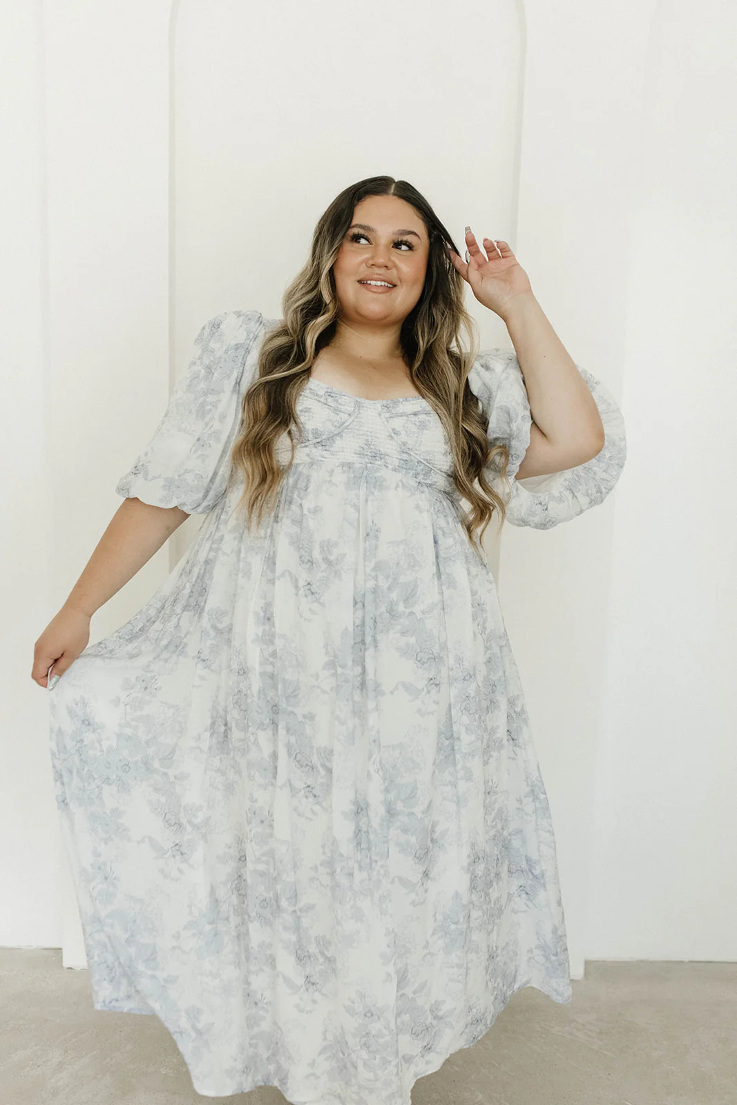 Harlow Maxi Dress in Light Blue Floral - Bump Friendly and Size Inclusive - Image 41