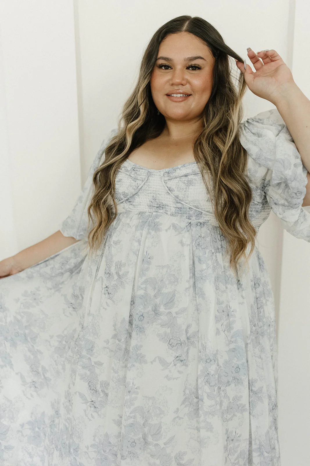 Harlow Maxi Dress in Light Blue Floral - Bump Friendly and Size Inclusive - Image 42