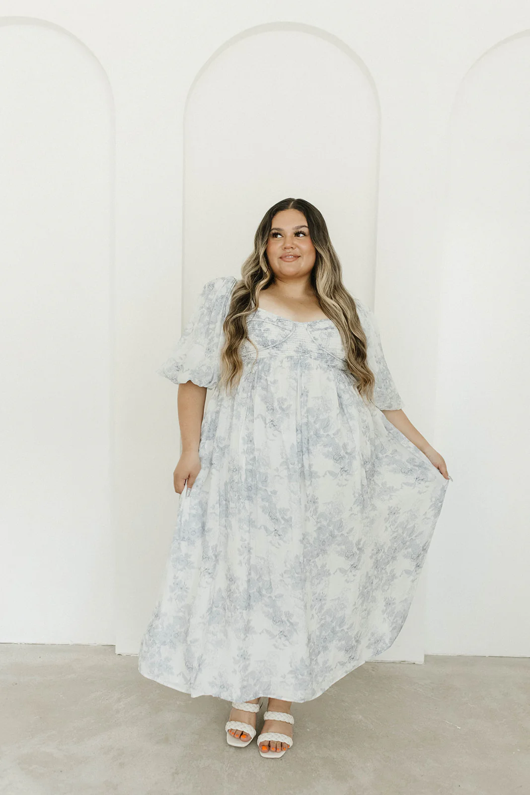 Harlow Maxi Dress in Light Blue Floral - Bump Friendly and Size Inclusive - Image 44