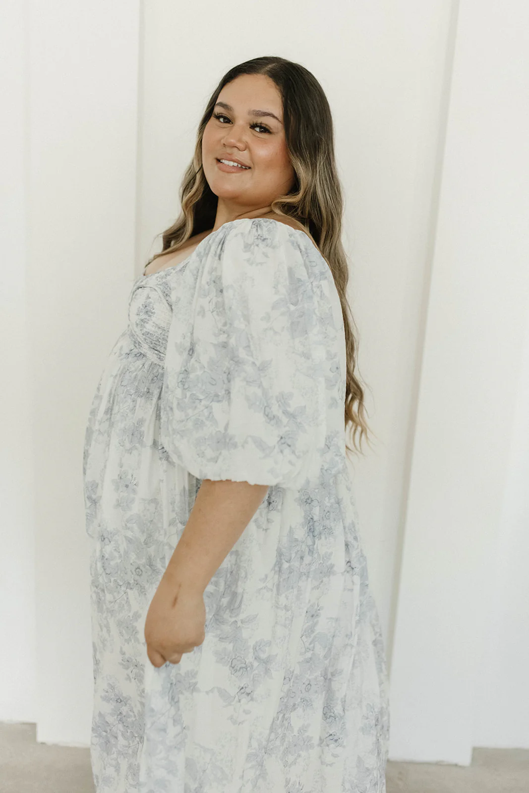 Harlow Maxi Dress in Light Blue Floral - Bump Friendly and Size Inclusive - Image 46