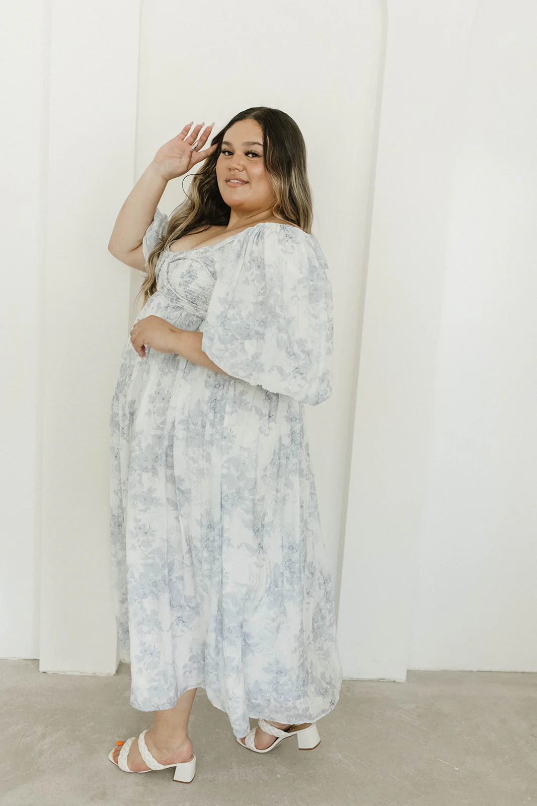 Harlow Maxi Dress in Light Blue Floral - Bump Friendly and Size Inclusive - Image 48