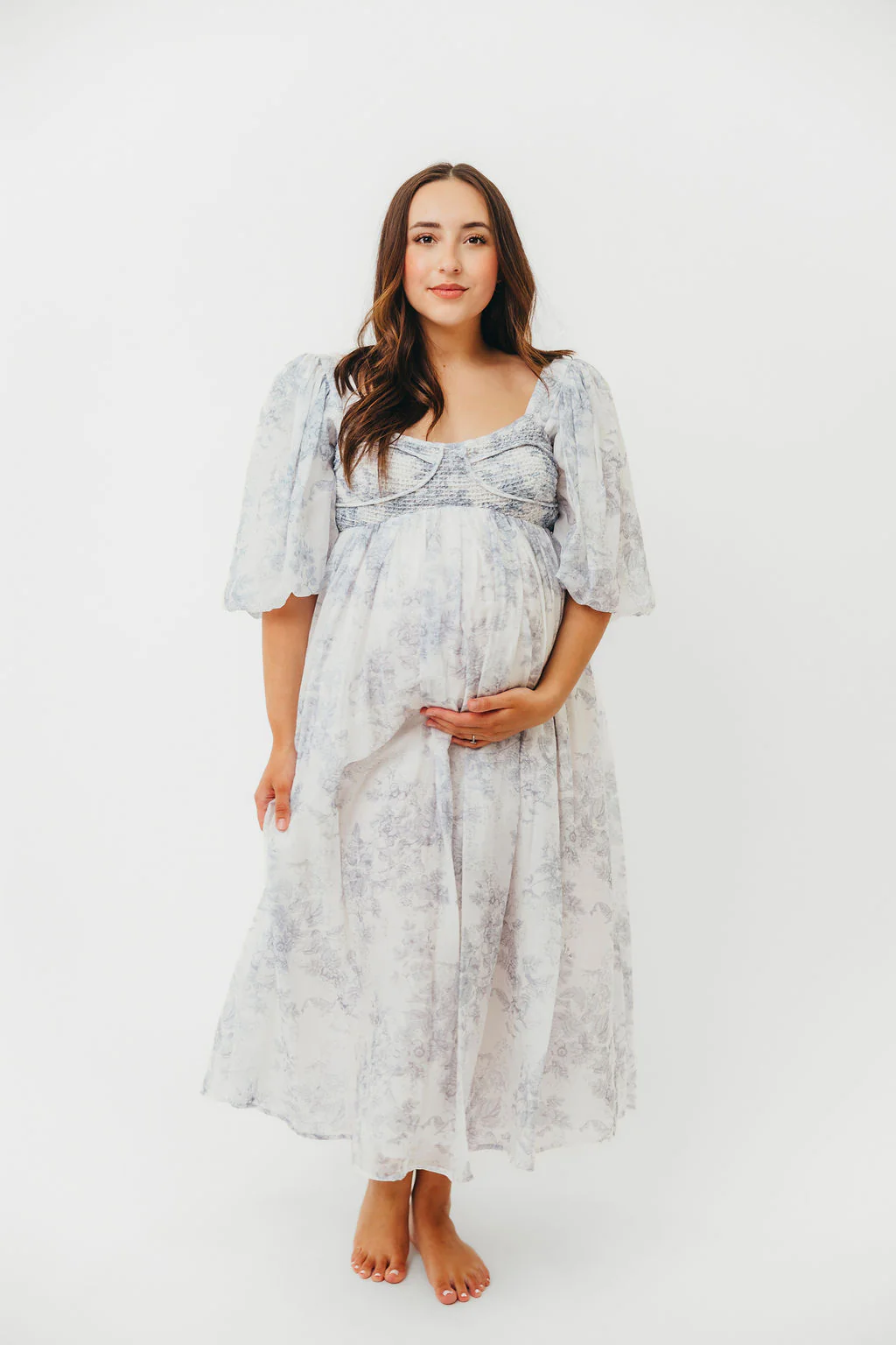 Harlow Maxi Dress in Light Blue Floral - Bump Friendly and Size Inclusive - Image 51