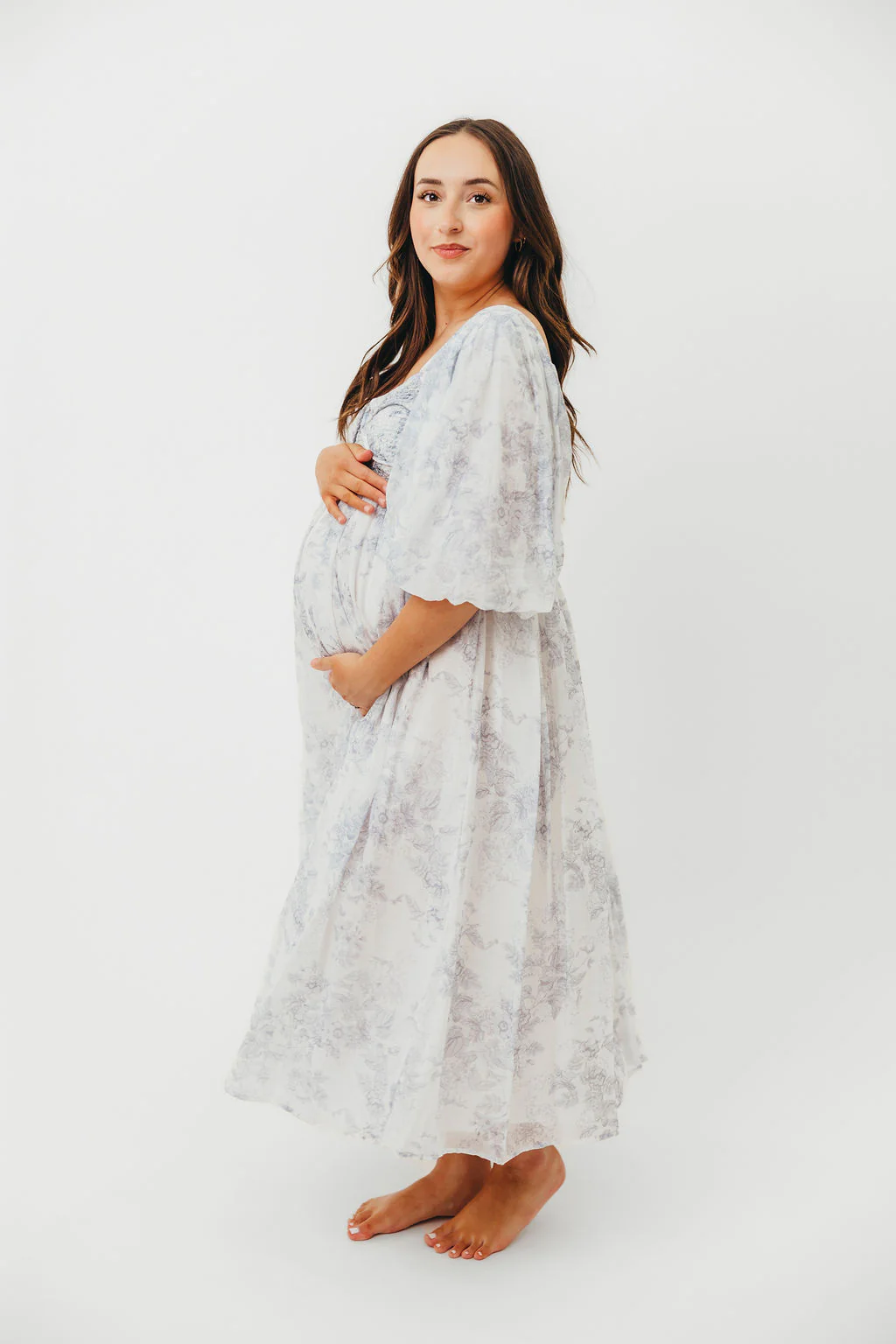 Harlow Maxi Dress in Light Blue Floral - Bump Friendly and Size Inclusive - Image 52
