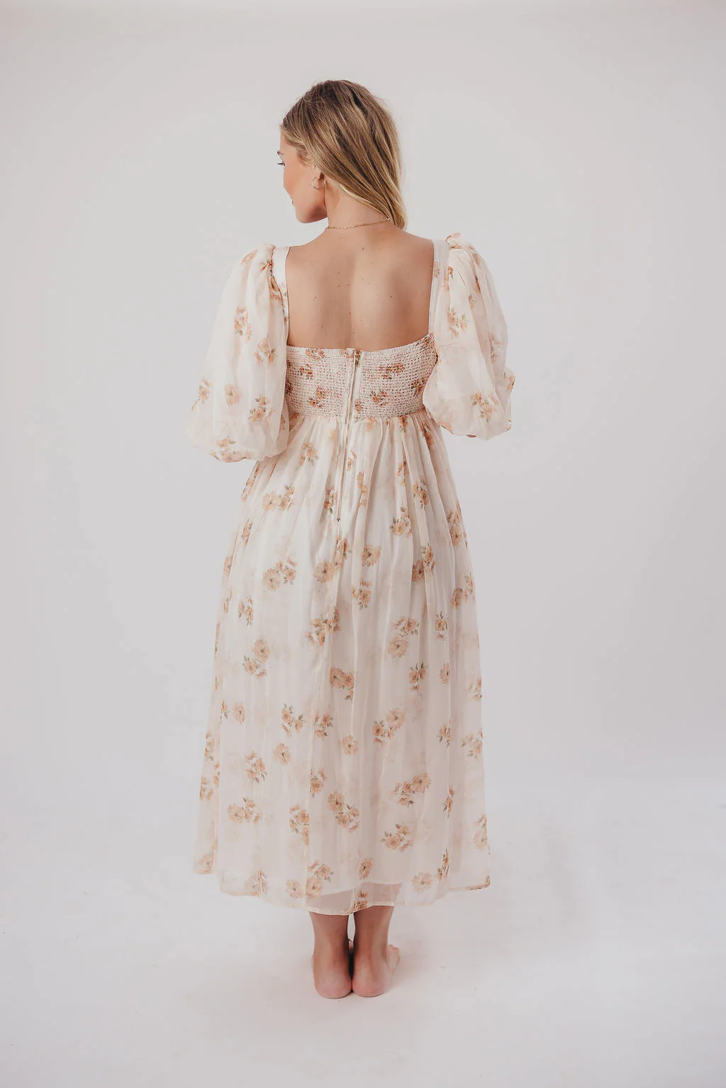Harlow Maxi Dress in Taupe Floral - Bump Friendly & Inclusive Sizing (S-3XL) - Image 13