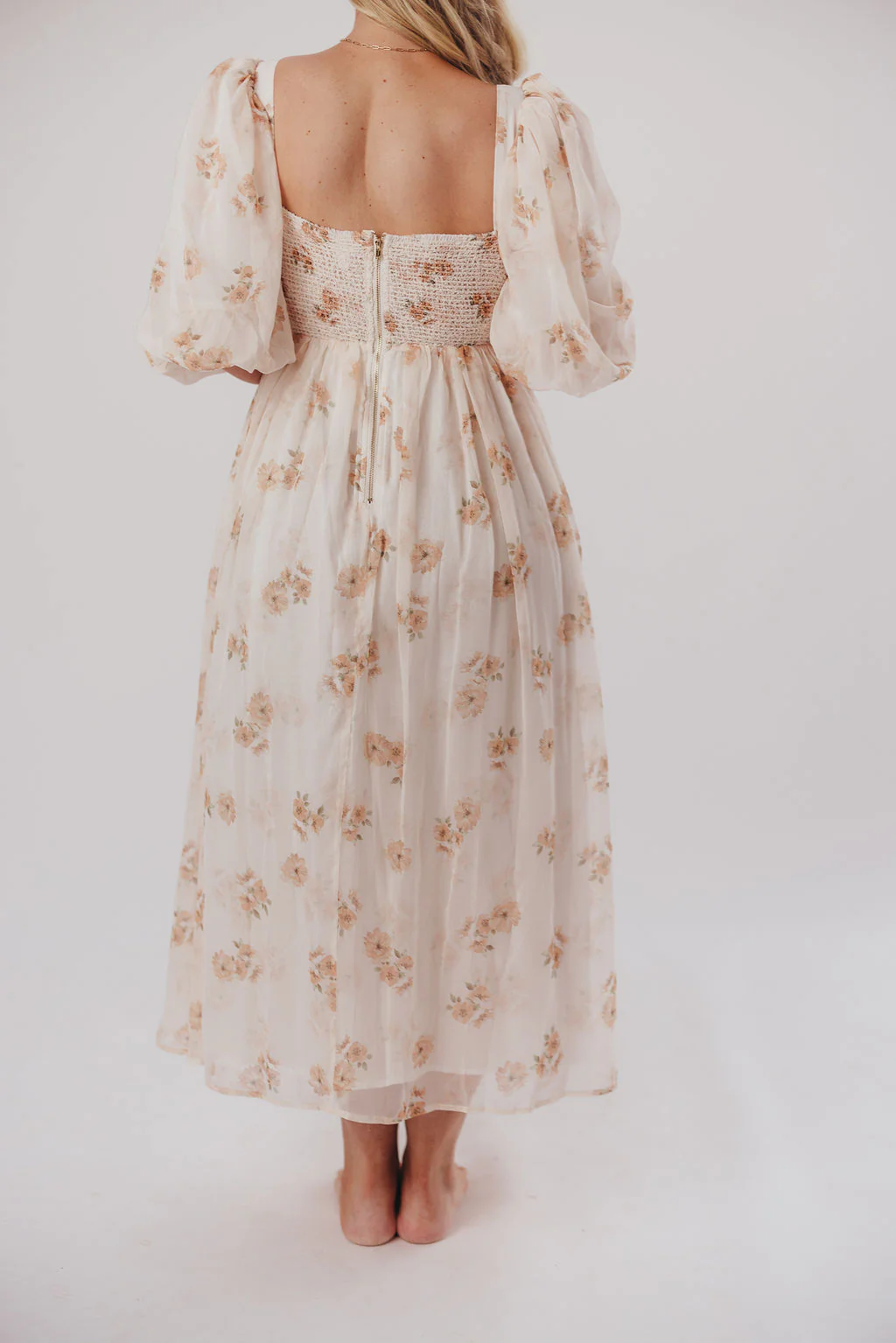 Harlow Maxi Dress in Taupe Floral - Bump Friendly & Inclusive Sizing (S-3XL) - Image 14